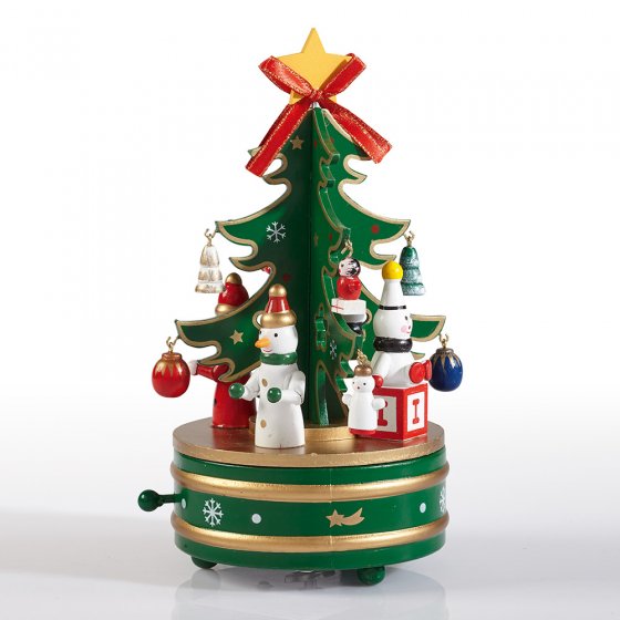 Boîte à musique sapin de Noël 